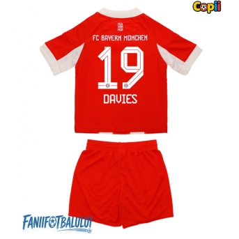 Bayern Munich Alphonso Davies #19 Echipament de Fotbal Replică 2025-26 Copii Acasa (+ Șorturi)